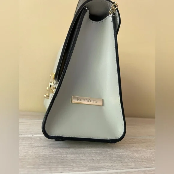 Designer RON WHITE top handle Shoulder Bag - Picture 14 of 14